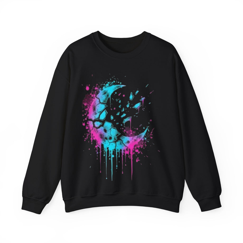 Galaxy Moon Splash Crewneck Sweatshirt