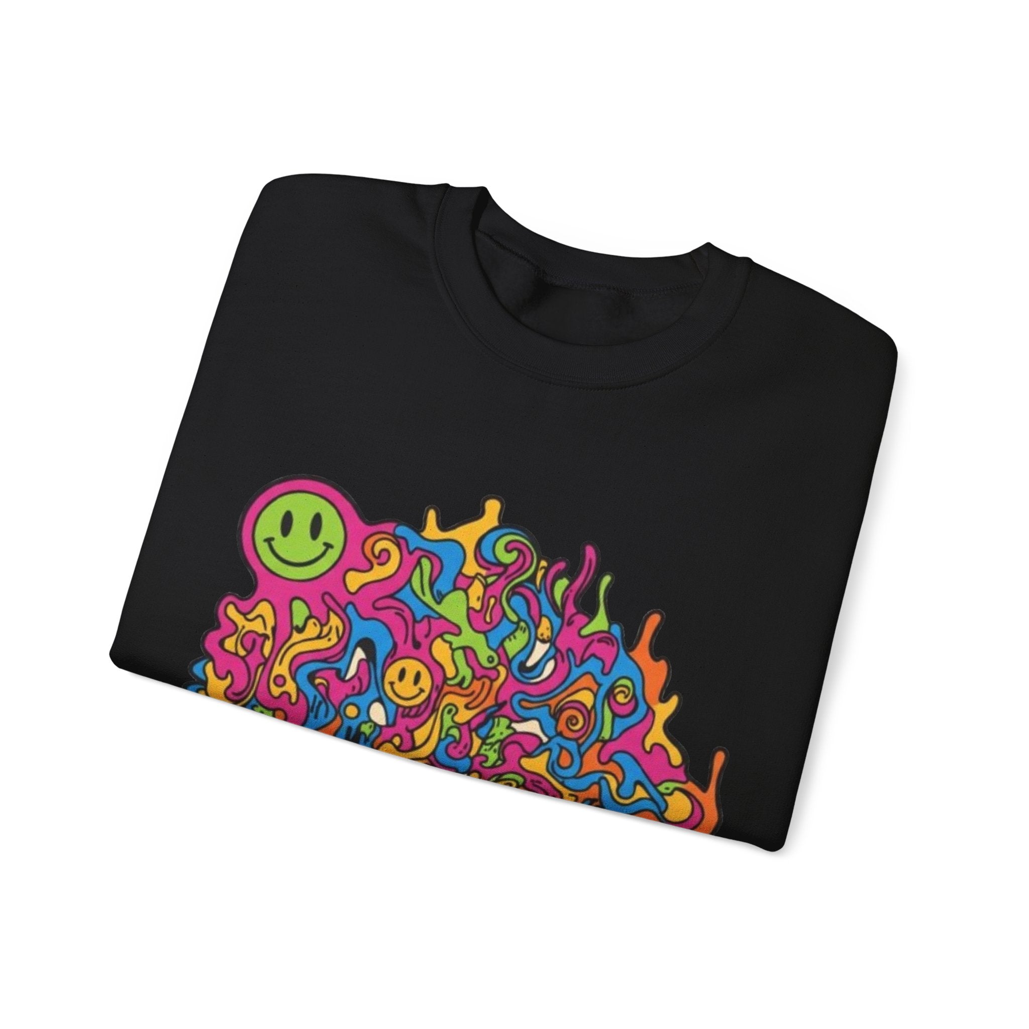 Psychedelic Smiley Swirl Crewneck Sweatshirt