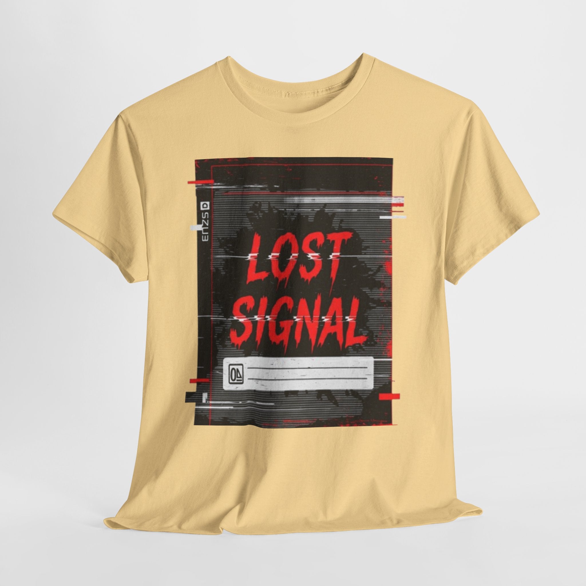 Lost Signal T-Shirt — Glitch Cyberpunk Graphic Tee