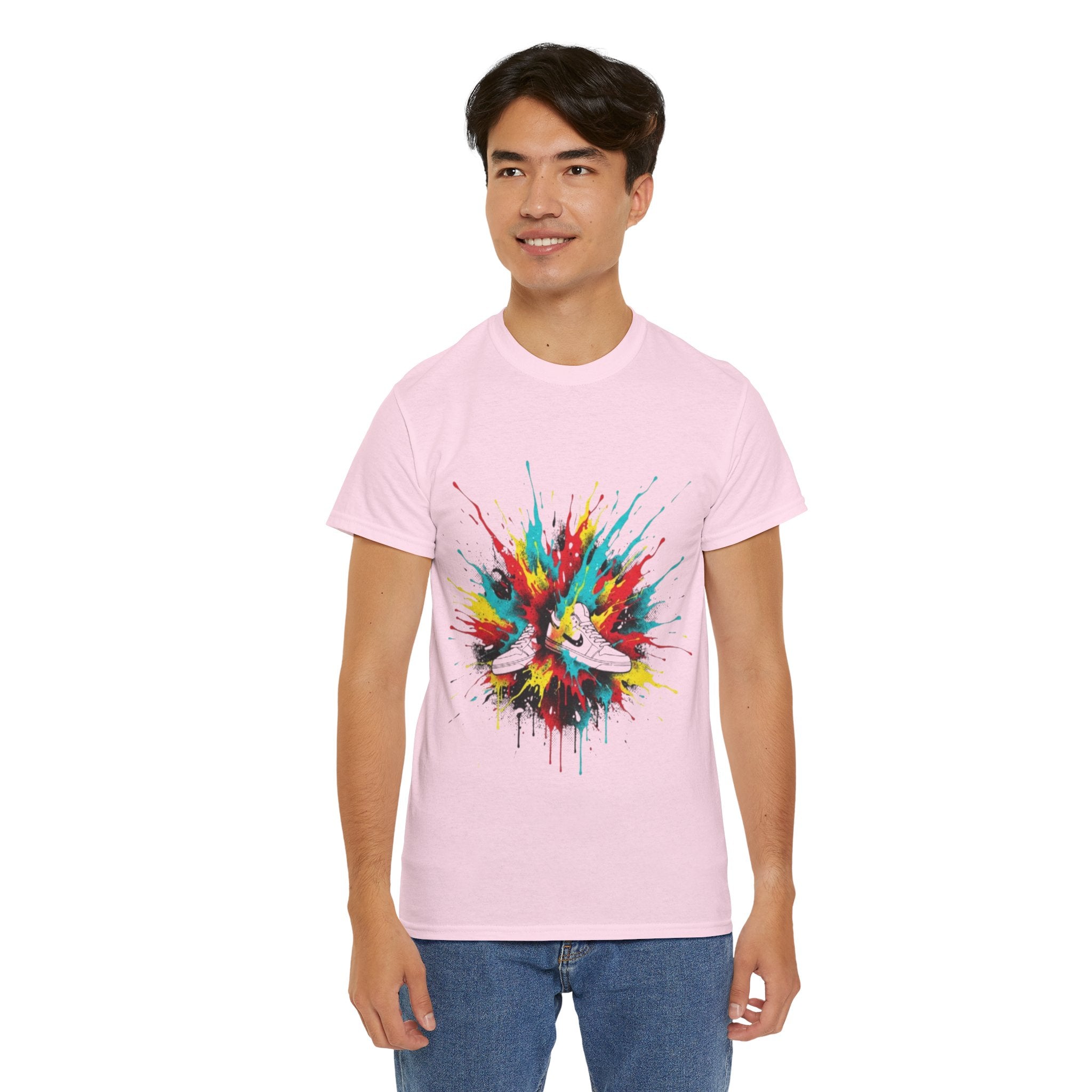 T‑Shirt — Colorful Paint Splash Sneakers Graphic Tee