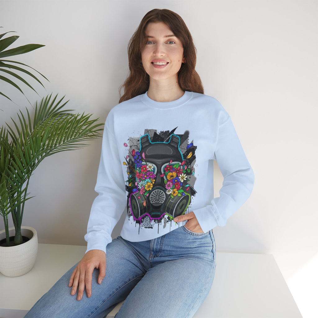 Floral Gas Mask Crewneck Sweatshirt