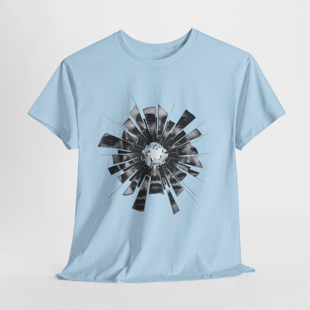 Broken Glass Bullet Hole T‑Shirt — Shattered Window Graphic Tee