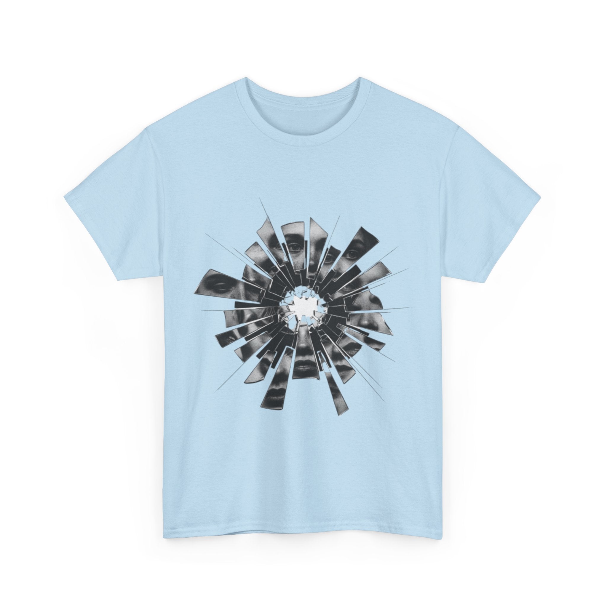 Broken Glass Bullet Hole T‑Shirt — Shattered Window Graphic Tee