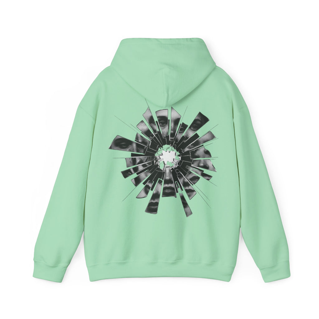 Hoodie — Monochrome Geometric Starburst Back Print