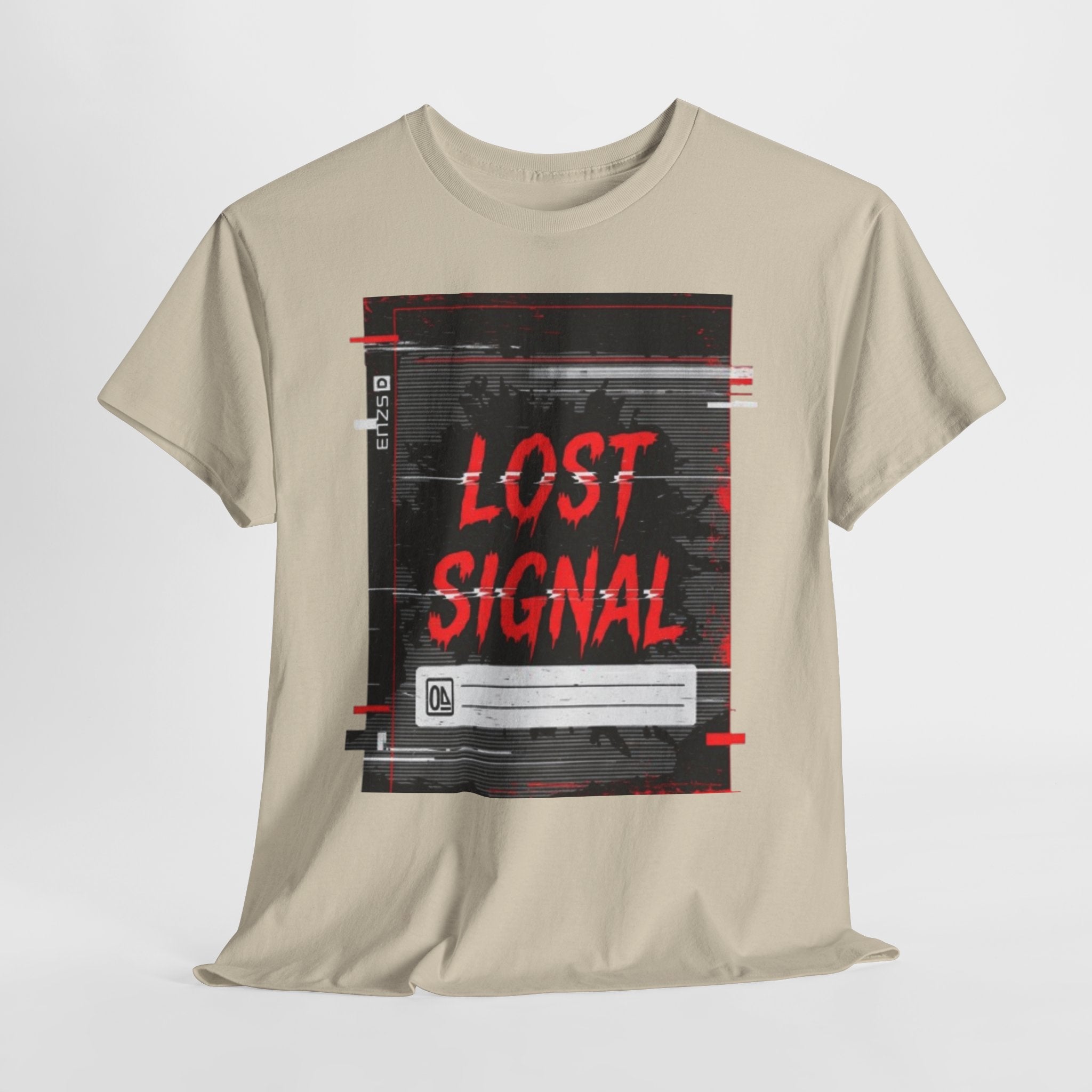 Lost Signal T-Shirt — Glitch Cyberpunk Graphic Tee