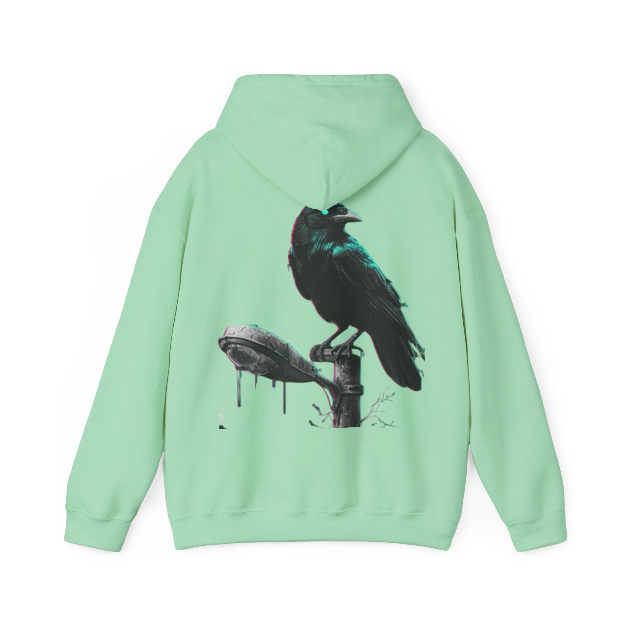 Raven Graveyard Hoodie - Gothic Crow Graphic Pullover