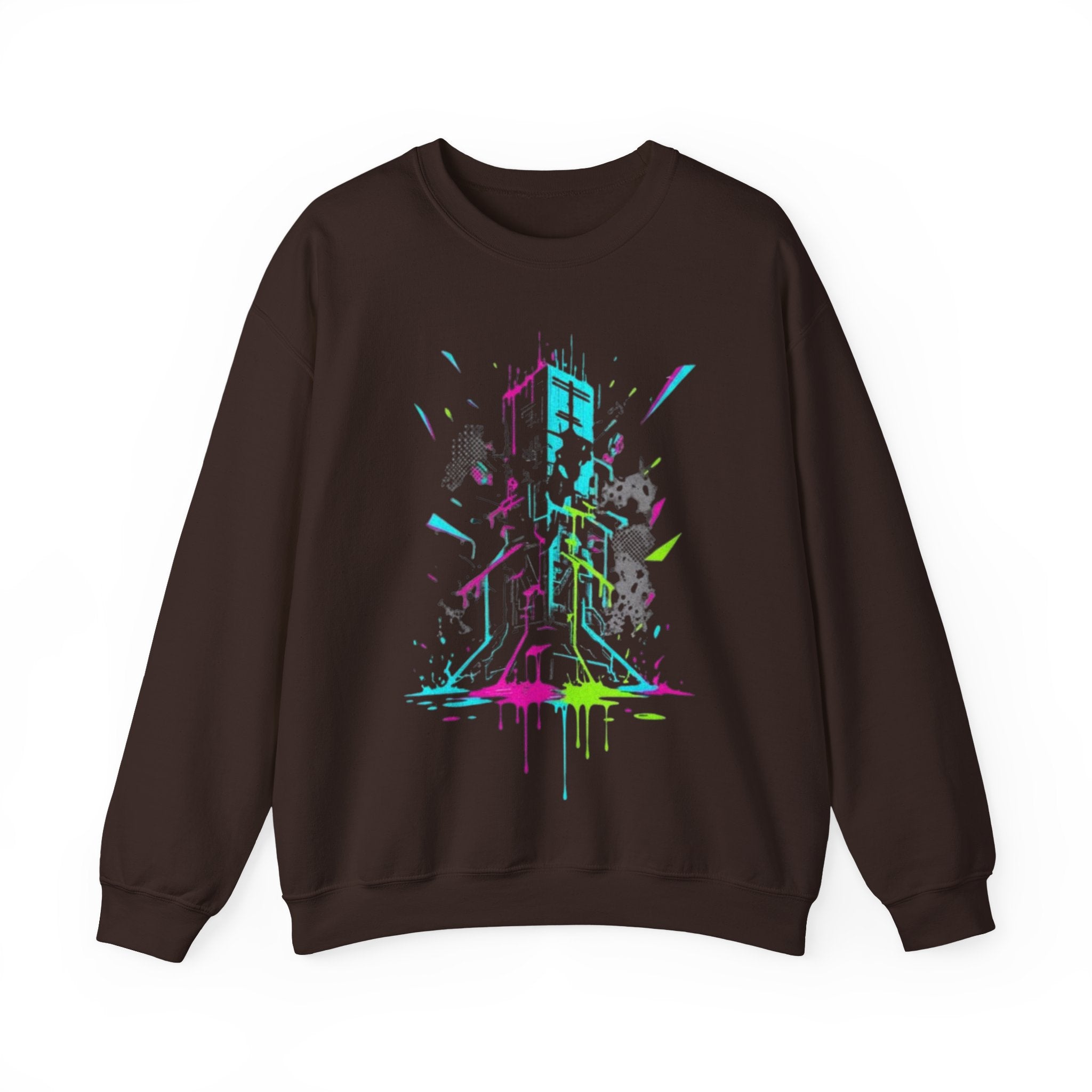 Neon Cyber City Crewneck Sweatshirt