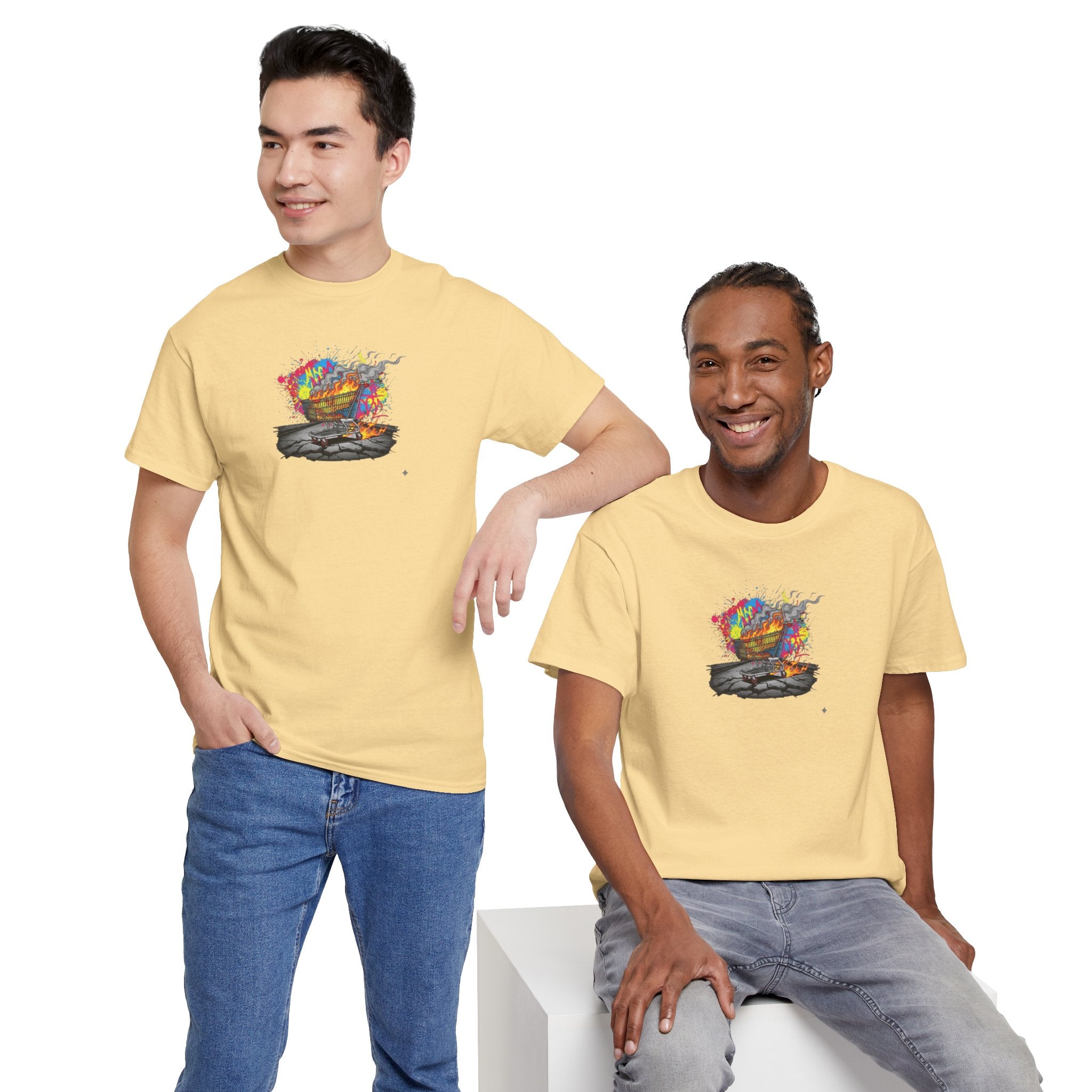 T-Shirt — Colorful Abstract Skateboard Art Tee