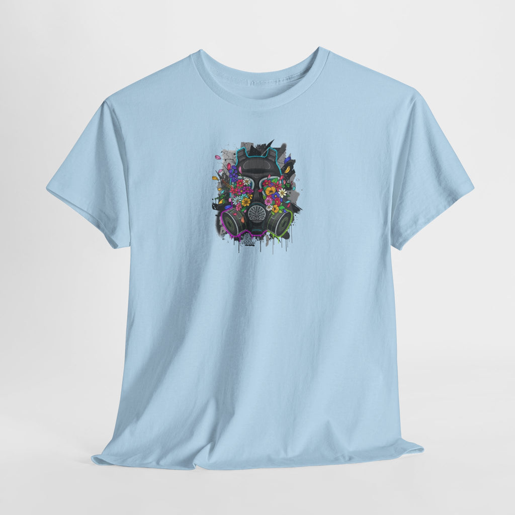 Streetwear Tee — Neon Skull Floral Graphic