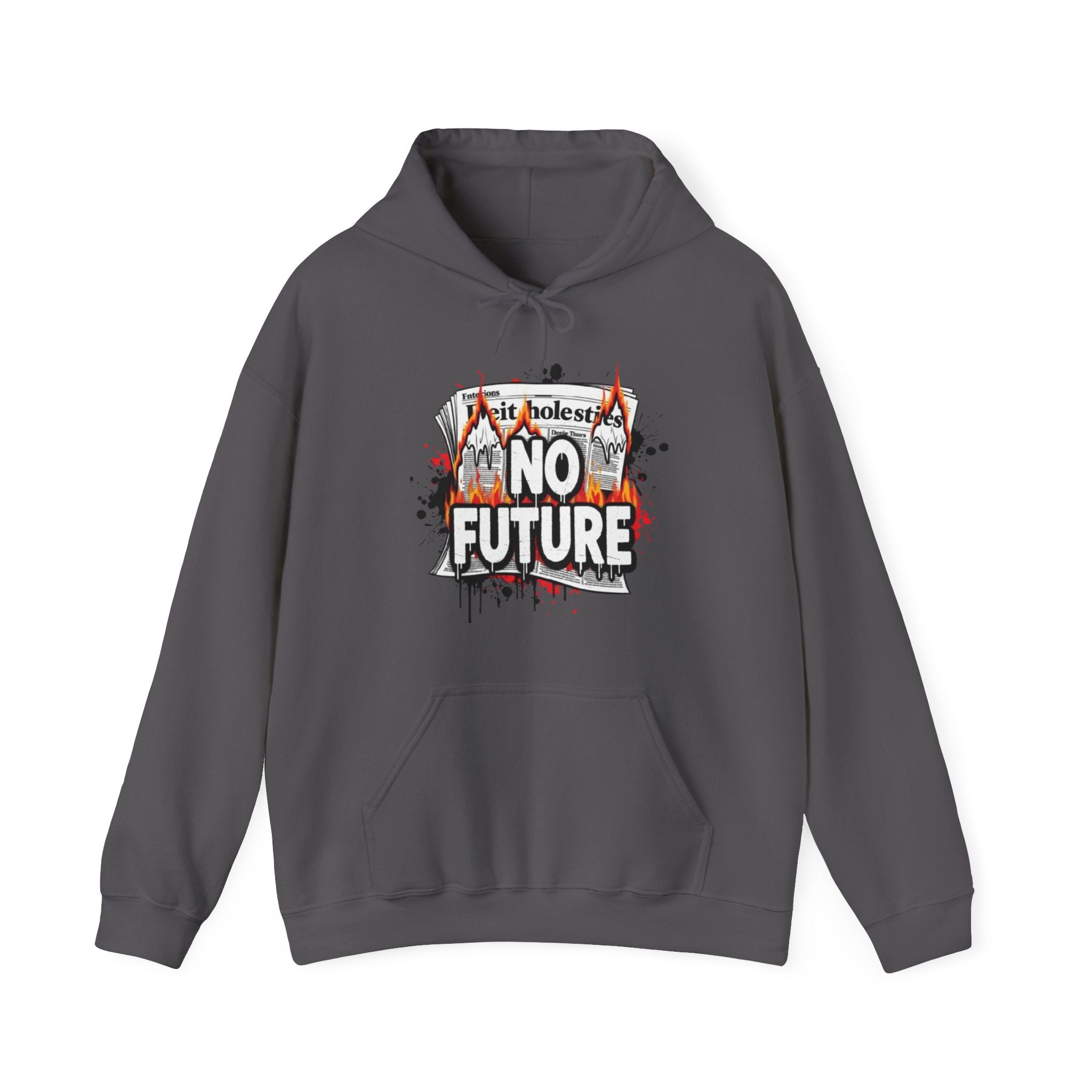 No Future Graphic Hoodie — Punk Streetwear Hoodie with 'No Future' Graffiti Design