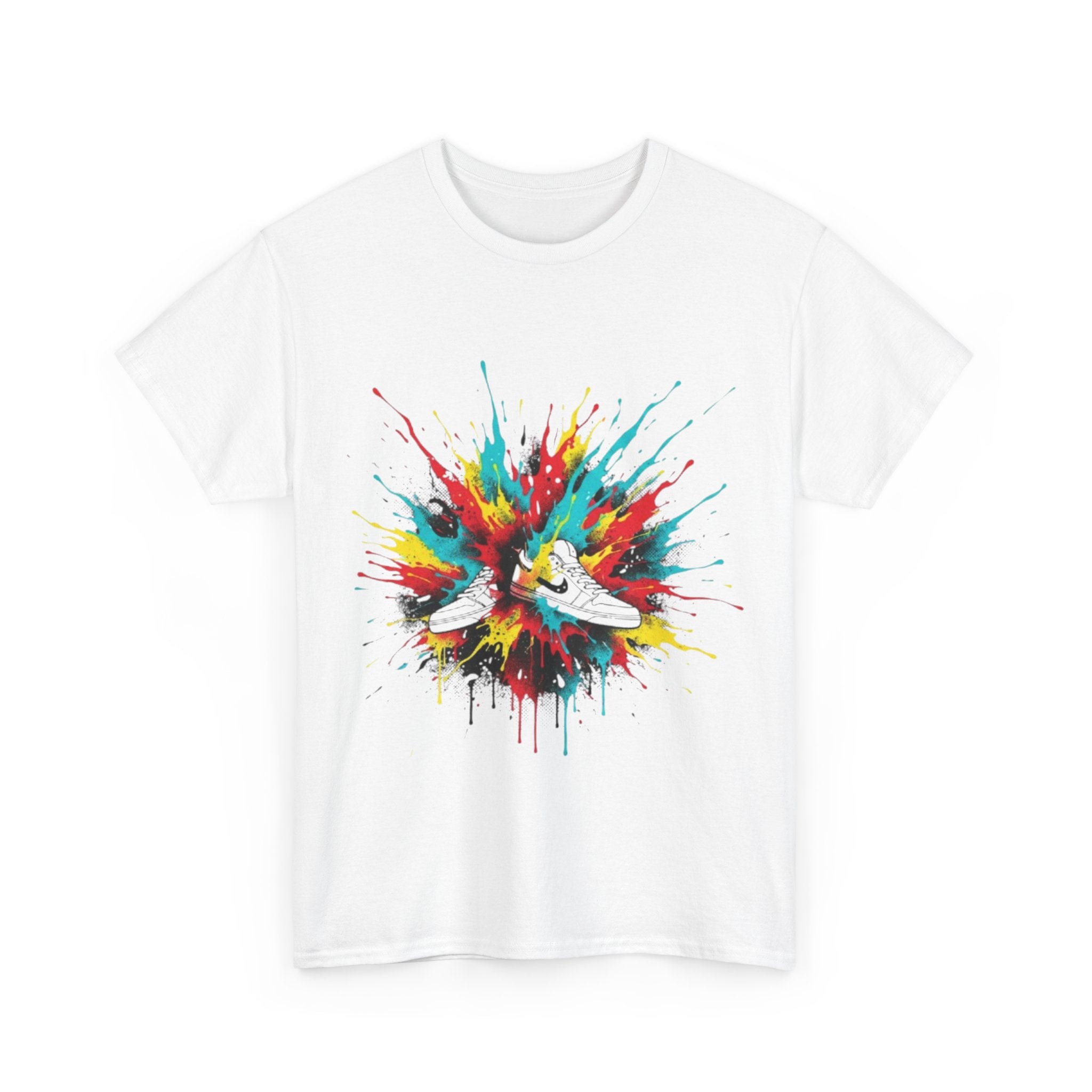 T‑Shirt — Colorful Paint Splash Sneakers Graphic Tee