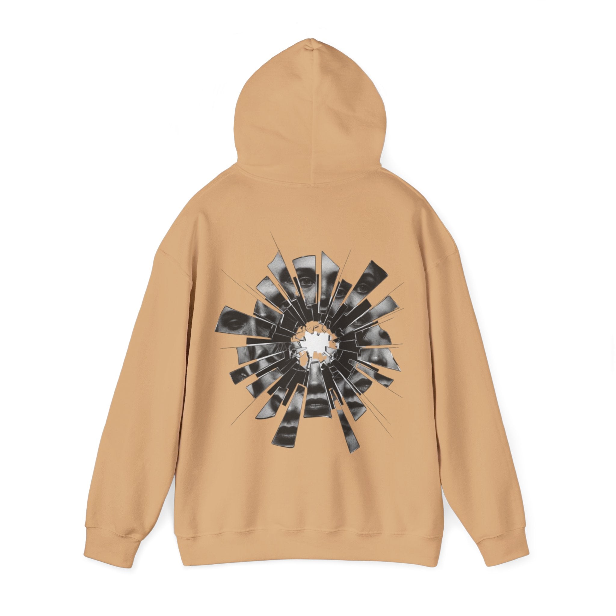 Hoodie — Monochrome Geometric Starburst Back Print