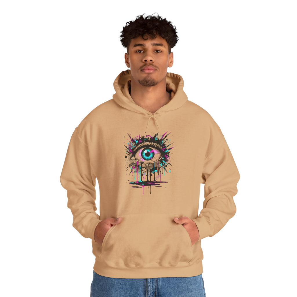 Hoodie — Artistic Dripping Eye Graphic Pullover