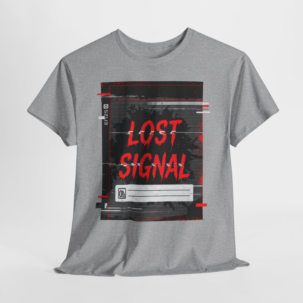 Lost Signal T-Shirt — Glitch Cyberpunk Graphic Tee
