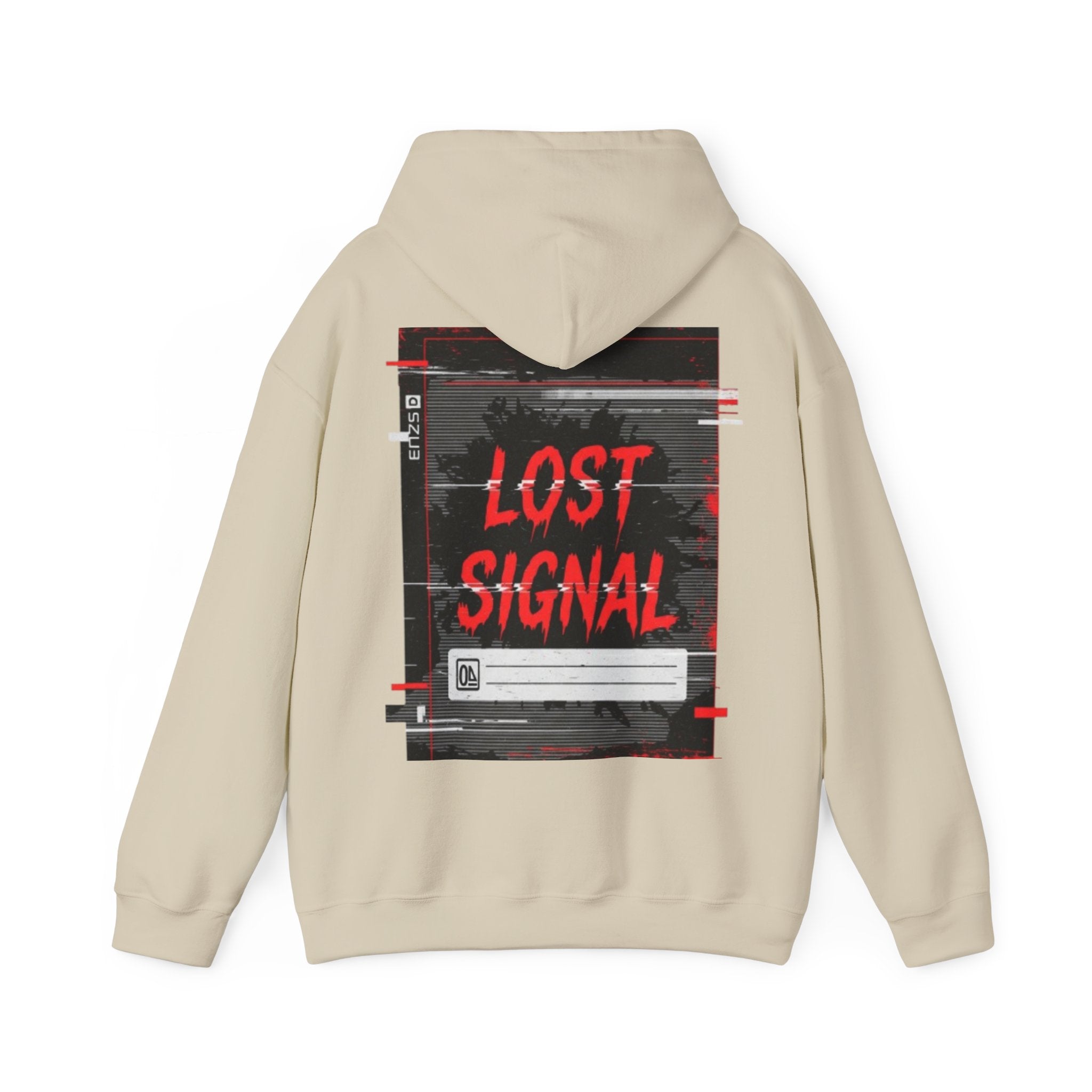 Lost Signal Hoodie - Retro Glitch Graphic Pullover