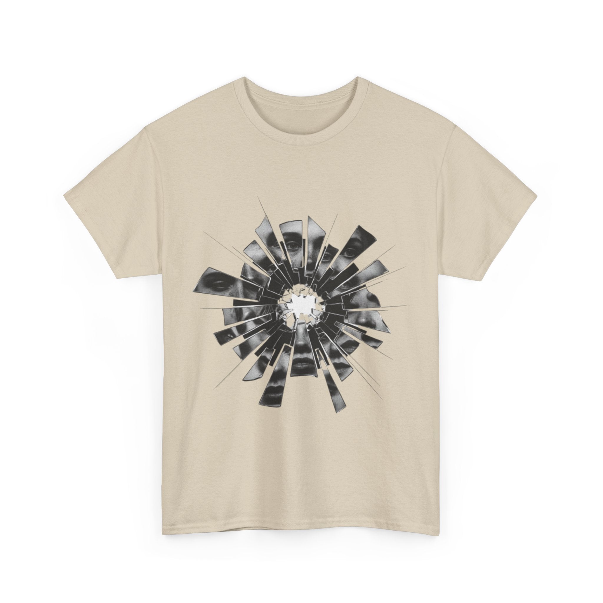 Broken Glass Bullet Hole T‑Shirt — Shattered Window Graphic Tee