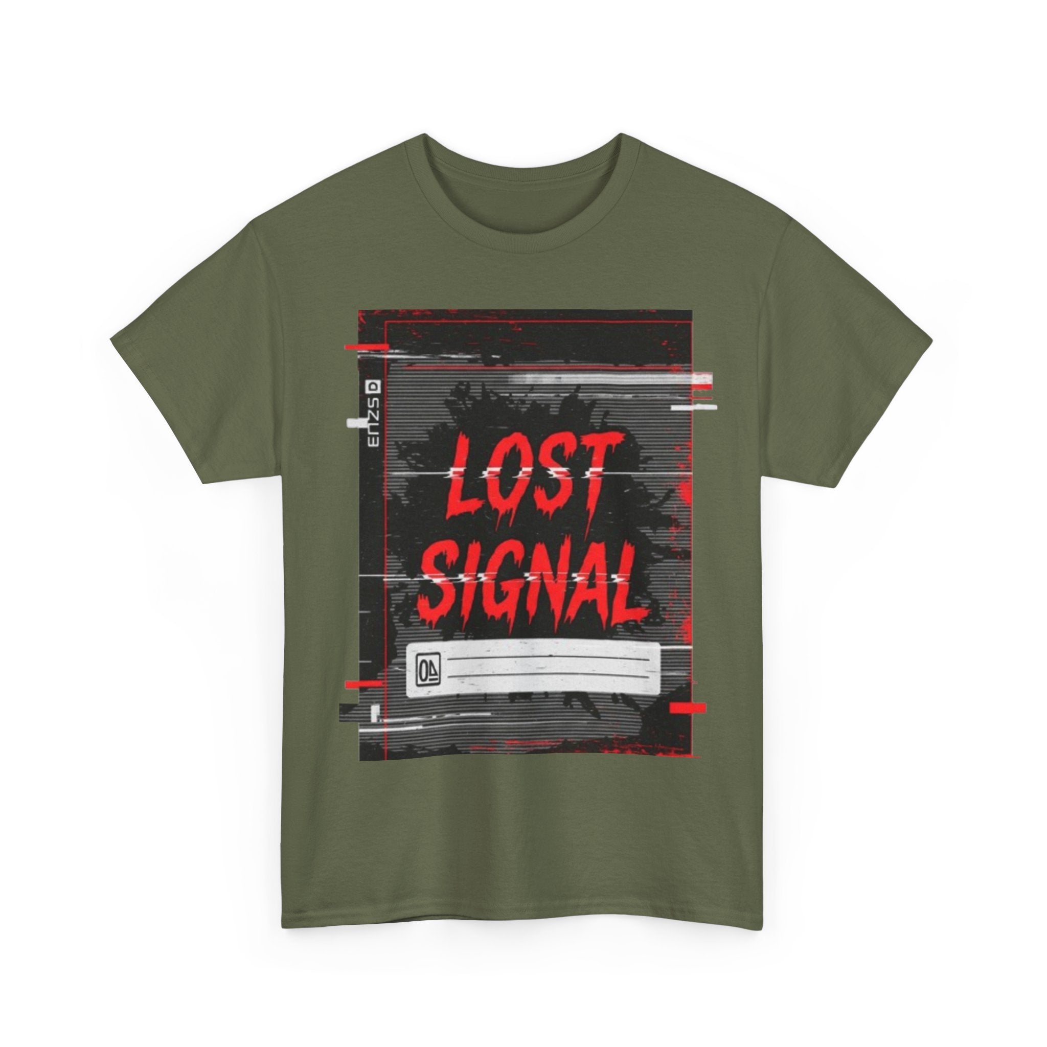 Lost Signal T-Shirt — Glitch Cyberpunk Graphic Tee