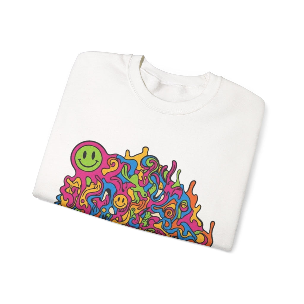Psychedelic Smiley Swirl Crewneck Sweatshirt