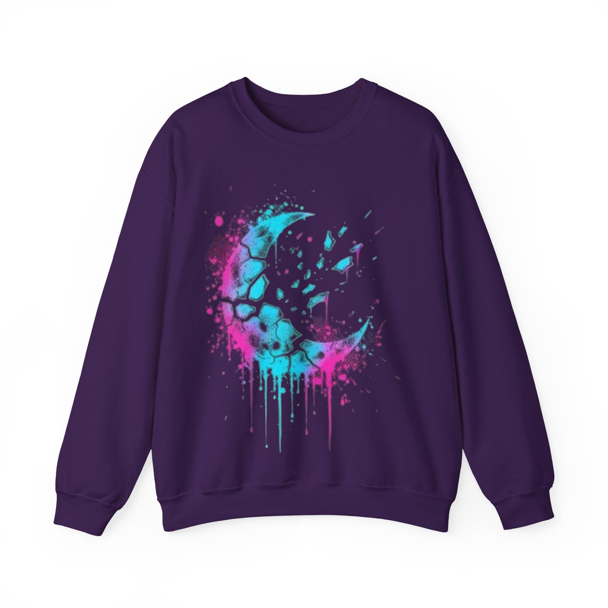 Galaxy Moon Splash Crewneck Sweatshirt