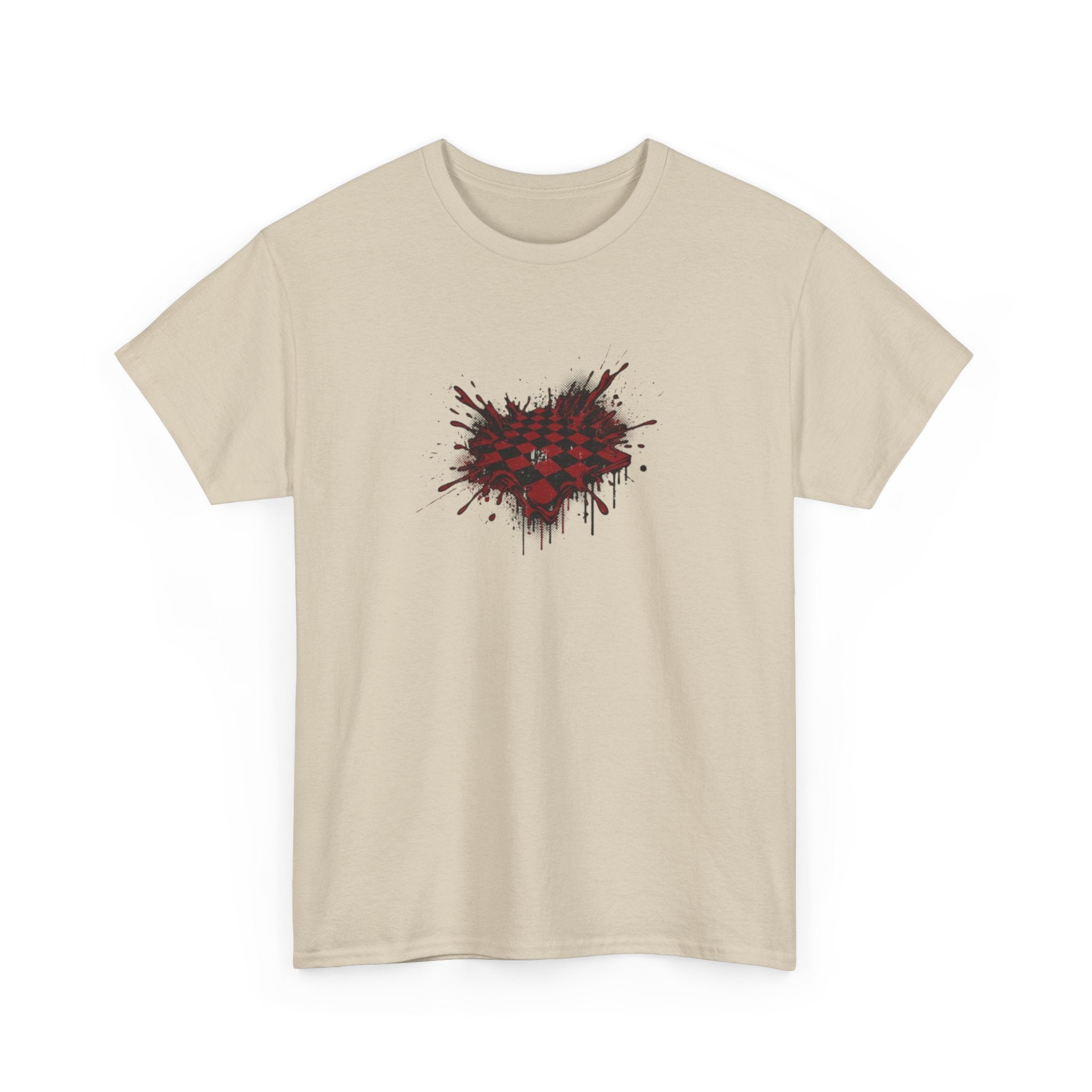 T-Shirt — Grunge Plaid Heart Graphic Tee