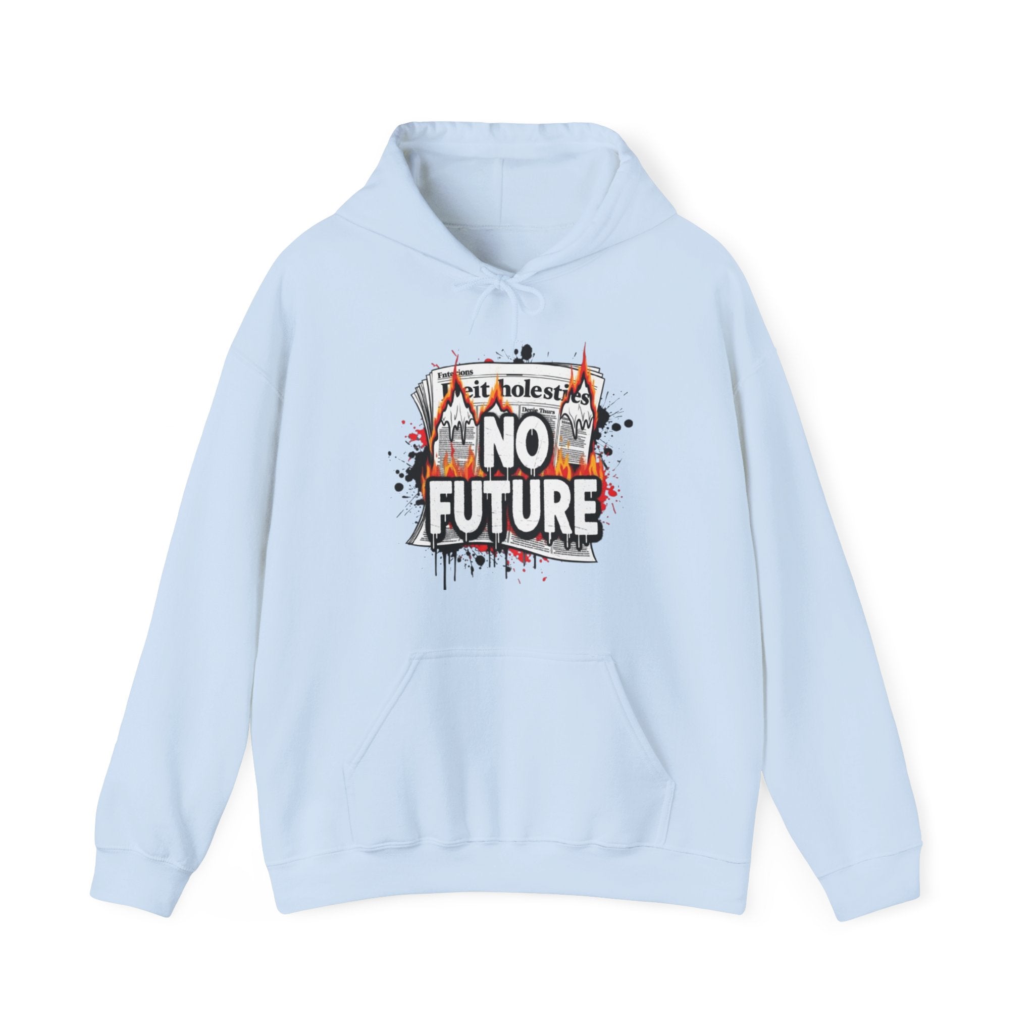 No Future Graphic Hoodie — Punk Streetwear Hoodie with 'No Future' Graffiti Design