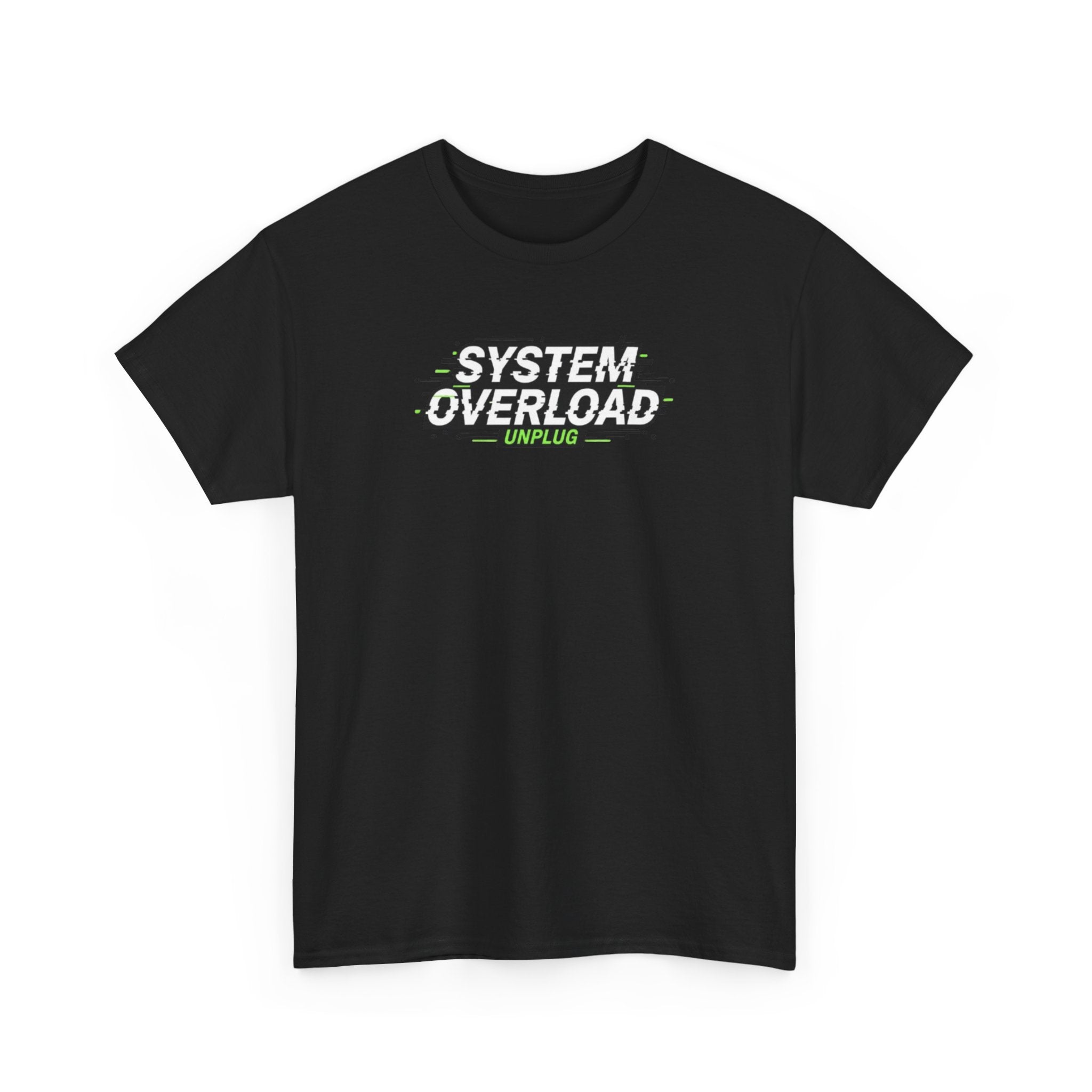 T-Shirt — "System Overload" Glitch Tech Graphic Tee