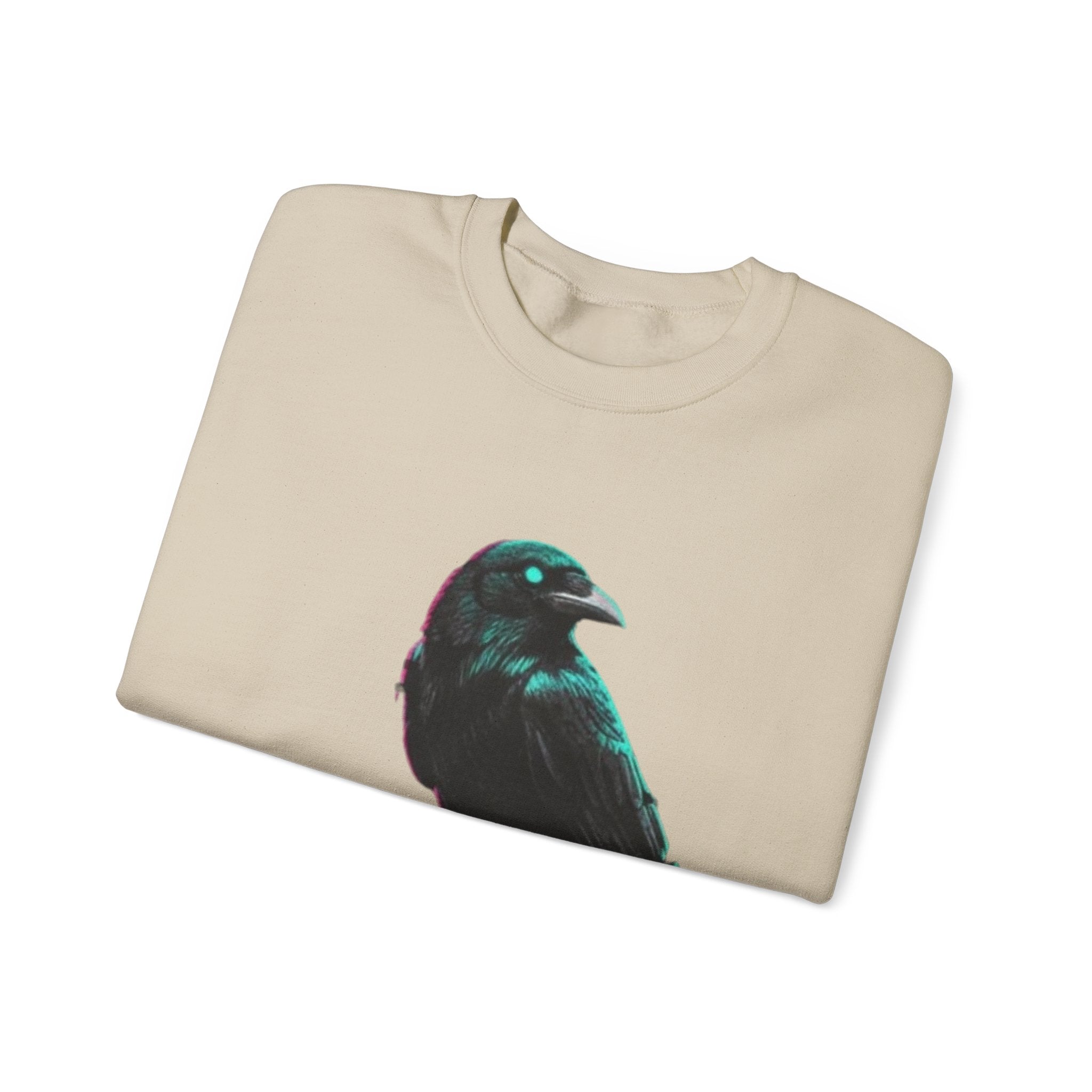 Raven Perch Crewneck Sweatshirt – Gothic Crow Graphic Pullover