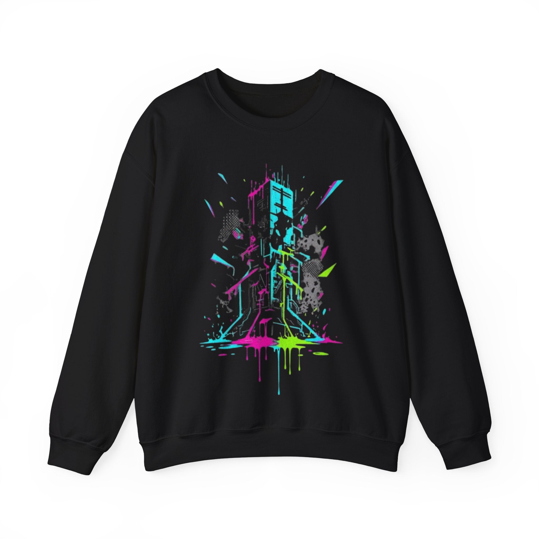 Neon Cyber City Crewneck Sweatshirt
