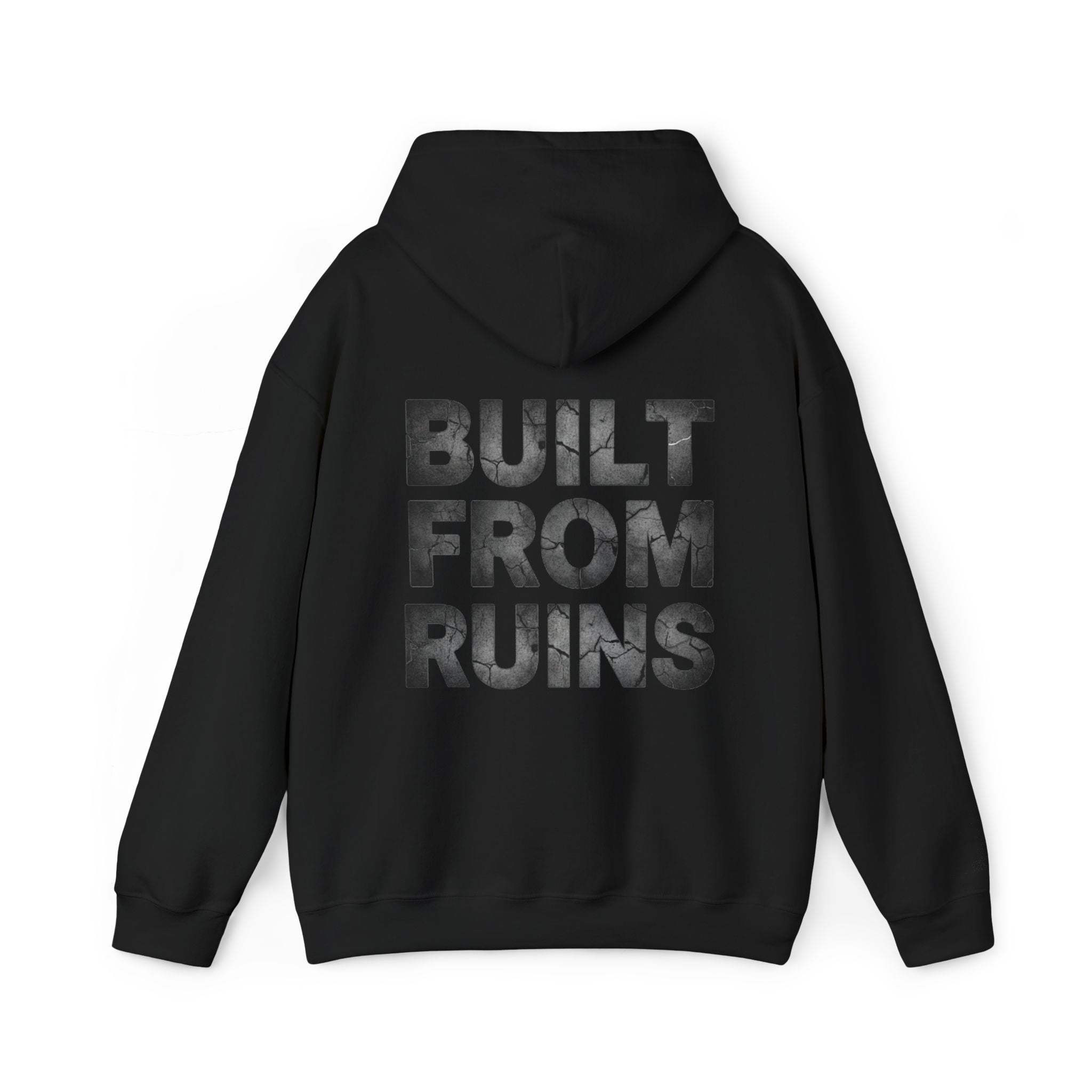 Hoodie — 'OBOROX' Front & 'BUILT FROM RUINS' Back Graphic Pullover