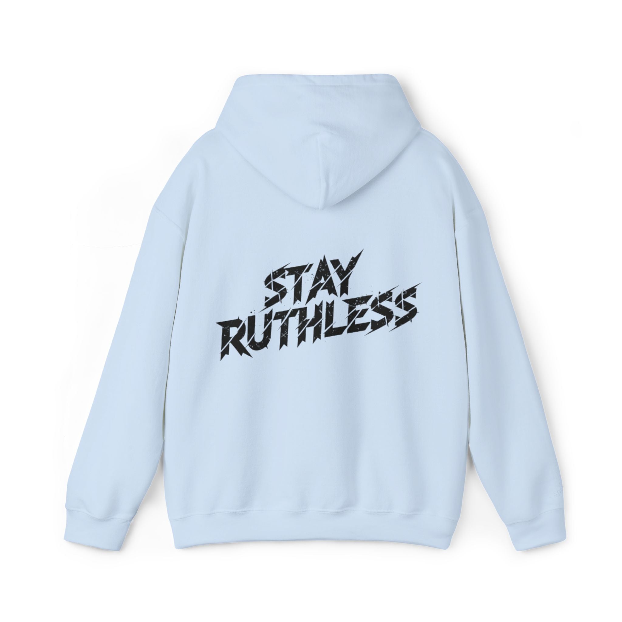 Stay Ruthless Hoodie — OBOROX Graphic Pullover, Bold Streetwear
