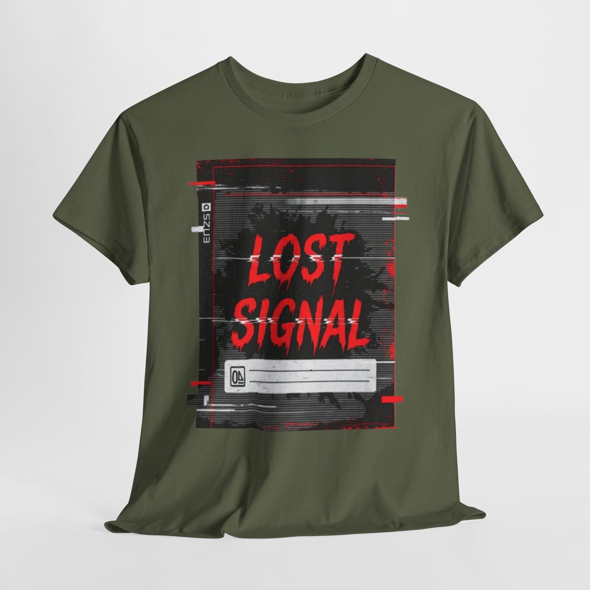 Lost Signal T-Shirt — Glitch Cyberpunk Graphic Tee