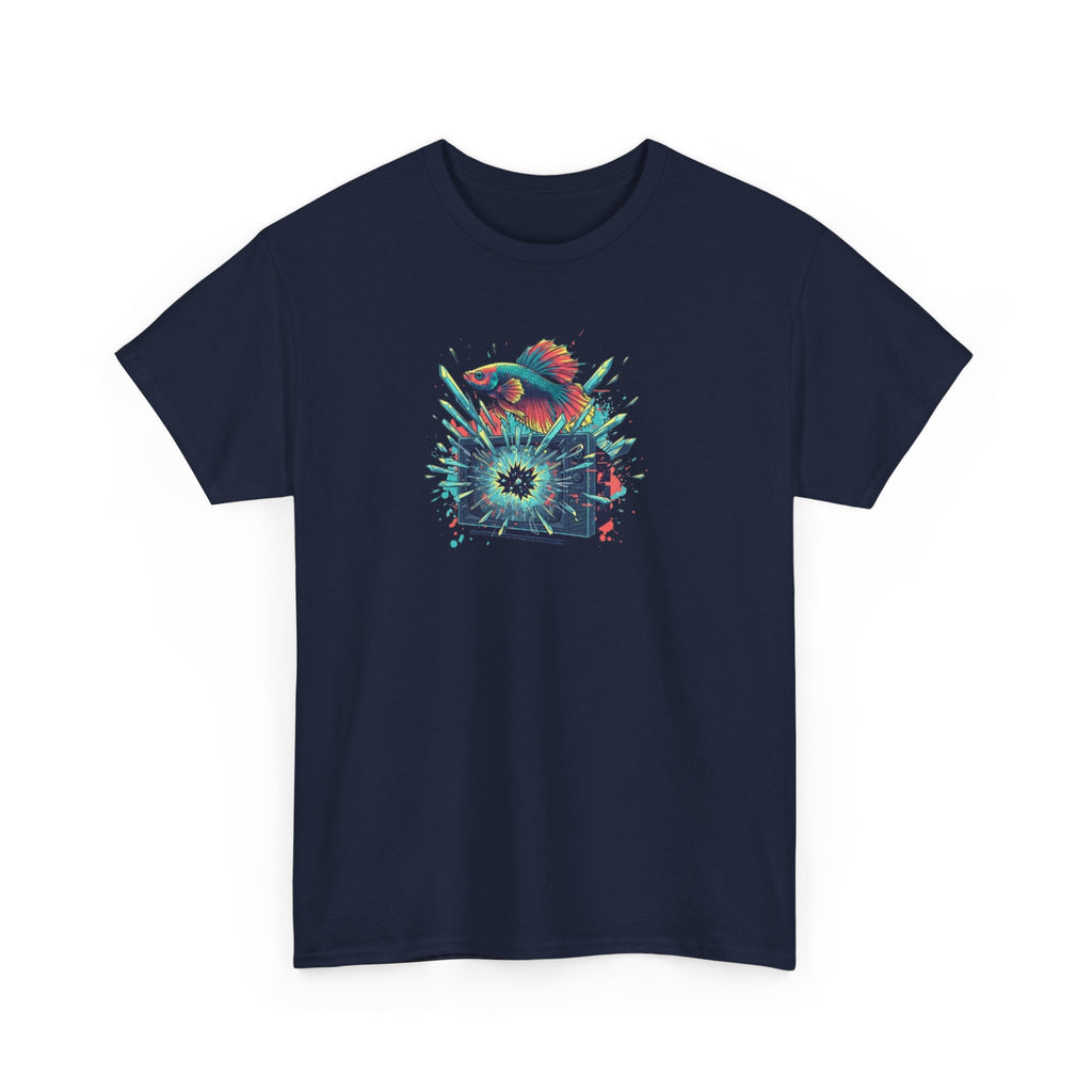 Cosmic Bloom Graphic Tee — Neon Galaxy Floral T-Shirt
