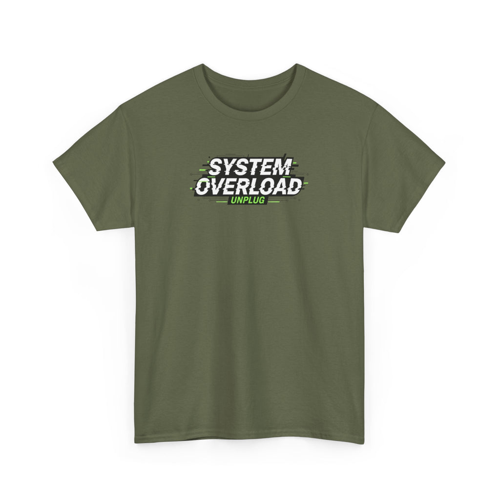 T-Shirt — "System Overload" Glitch Tech Graphic Tee