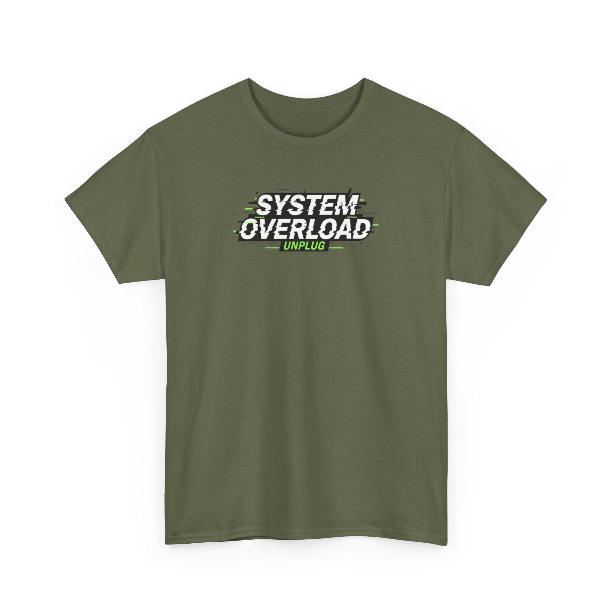 T-Shirt — "System Overload" Glitch Tech Graphic Tee