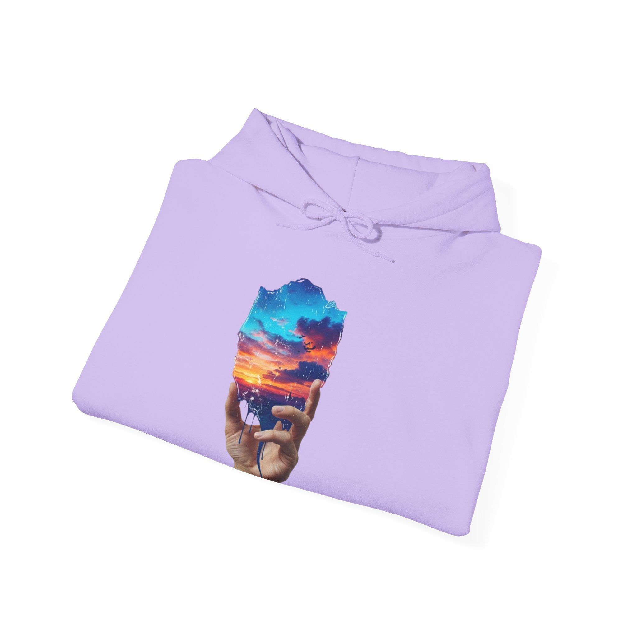 Hoodie — Hand Holding Sunset Sky Art Graphic Pullover