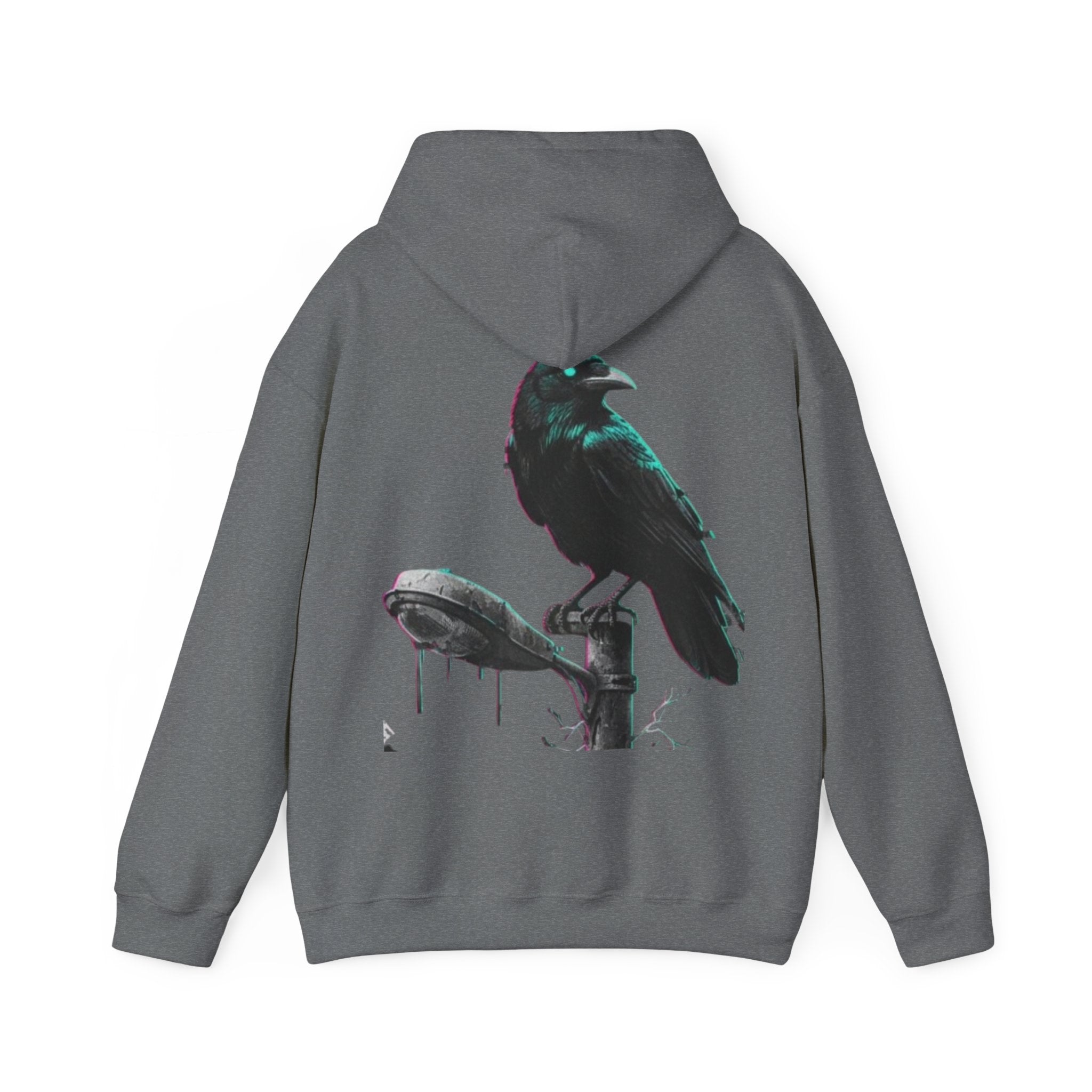 Raven Graveyard Hoodie - Gothic Crow Graphic Pullover