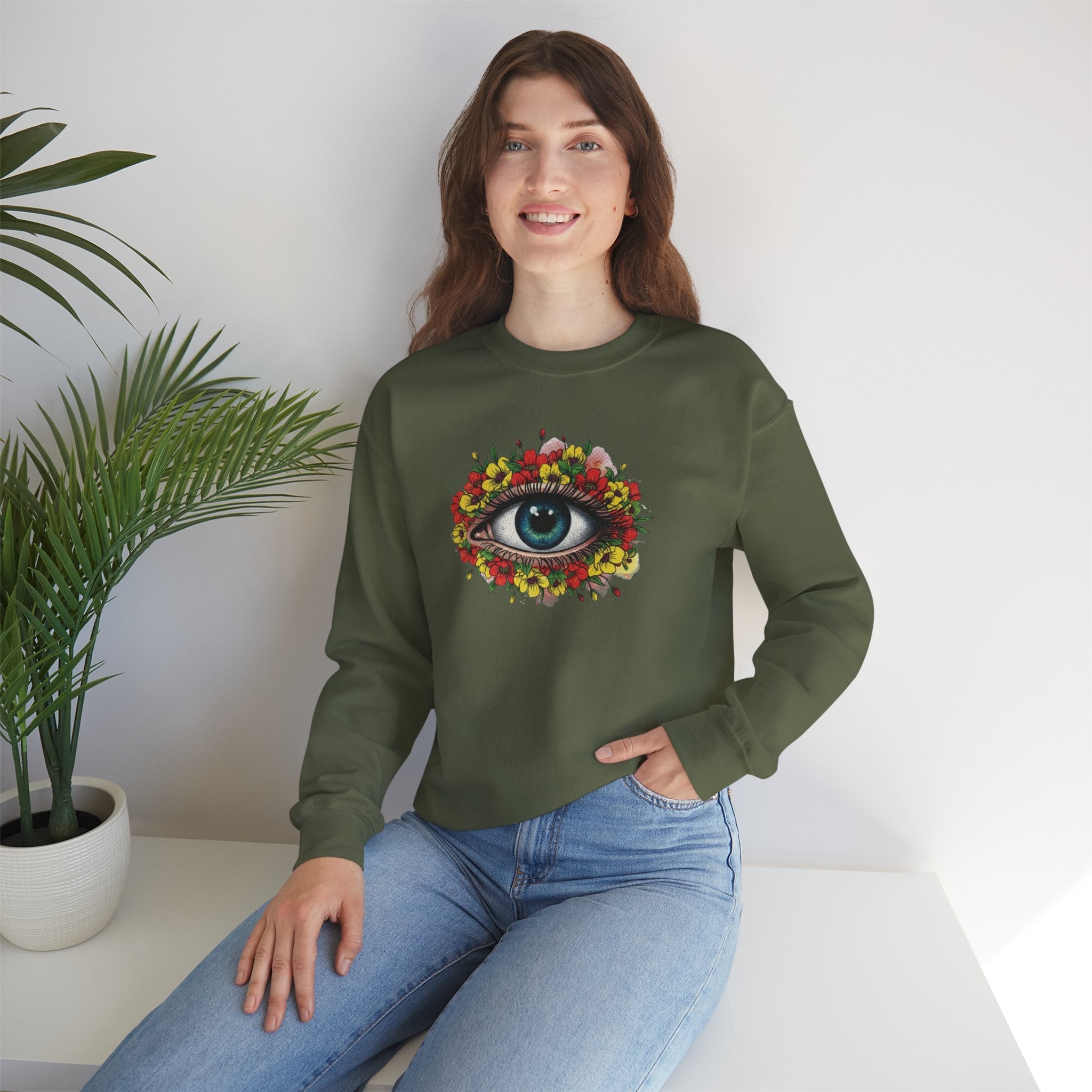 Mystic Floral Eye Crewneck Sweatshirt