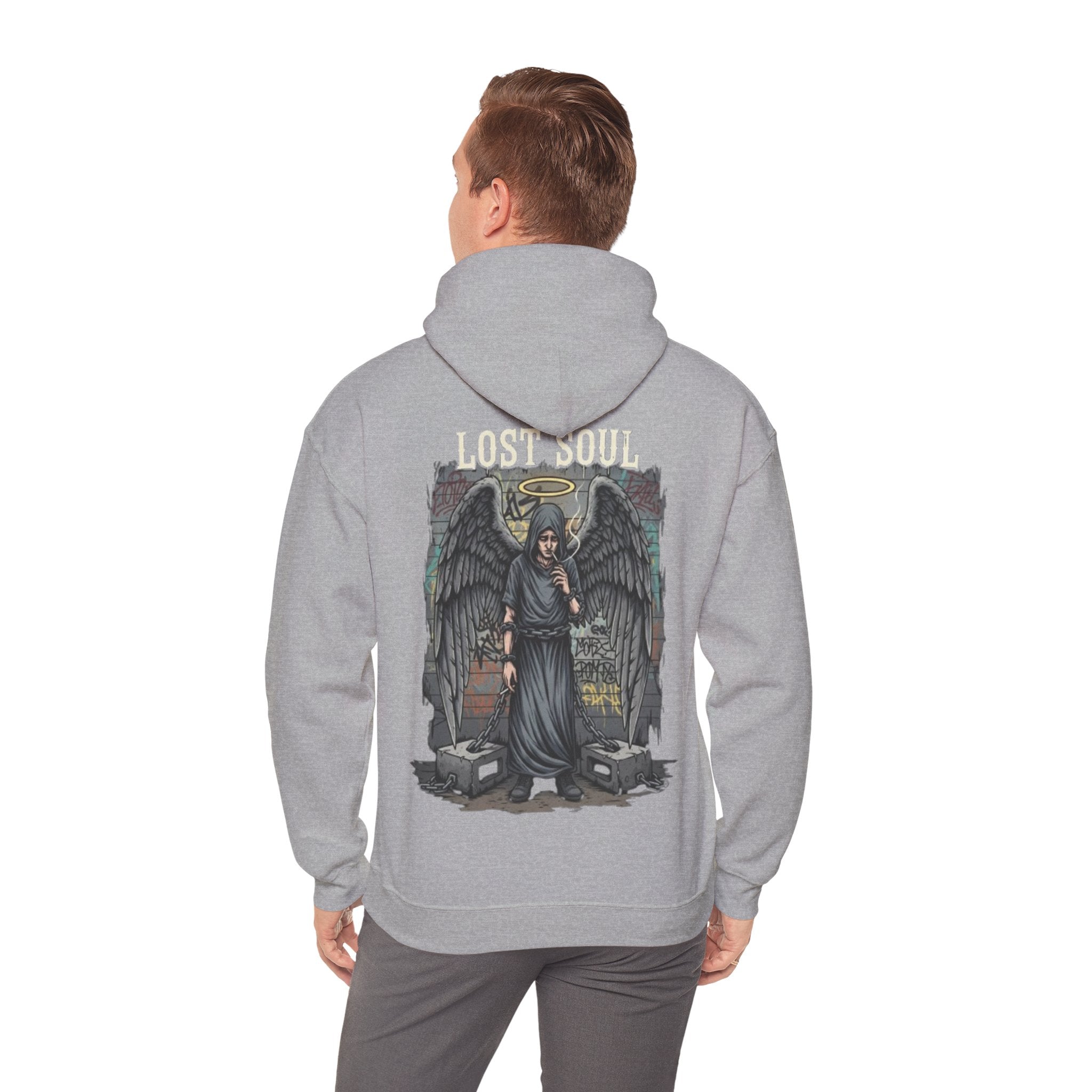 Angel of the Lost Soul Hoodie – Gothic Angel Wings Graveyard Pullover