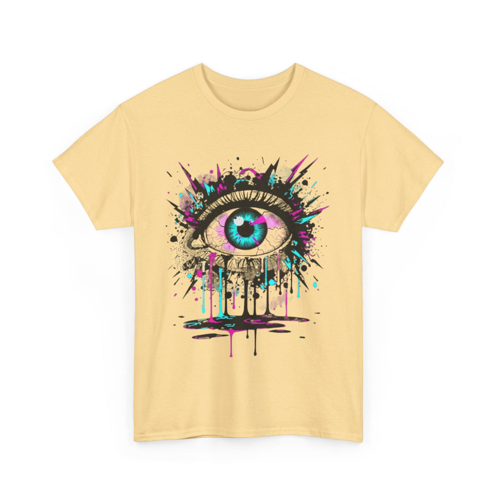 Graphic Tee — Neon Dripping Eye Art T-Shirt