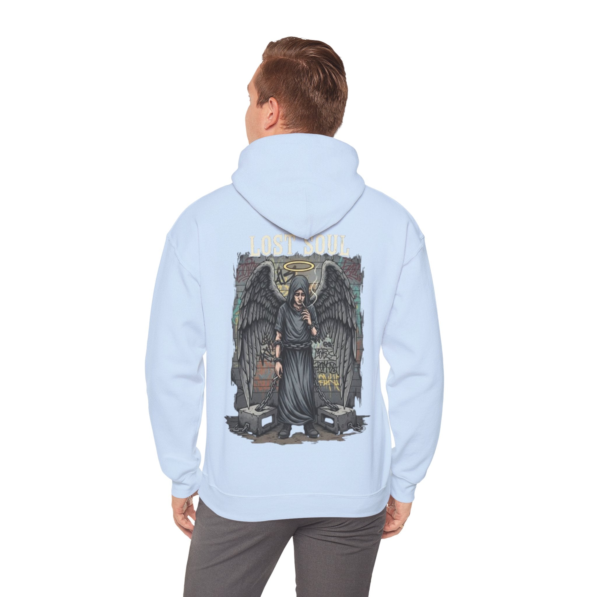 Angel of the Lost Soul Hoodie – Gothic Angel Wings Graveyard Pullover
