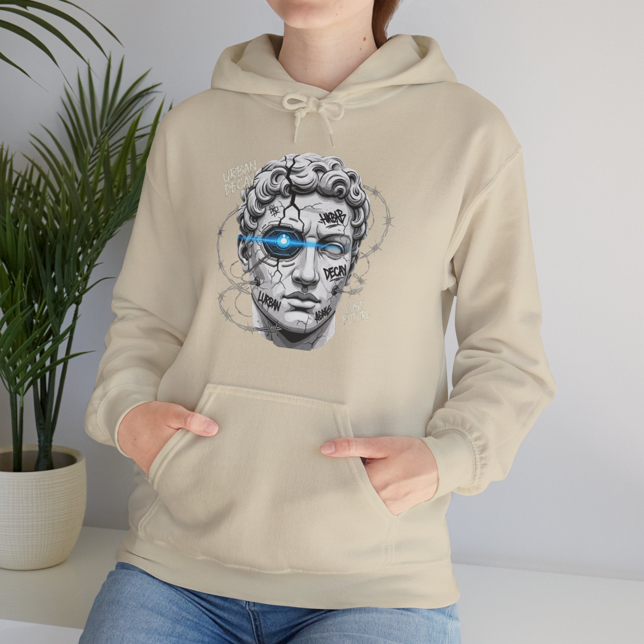 Hoodie — Cyber Renaissance David Skull Graphic Hoodie