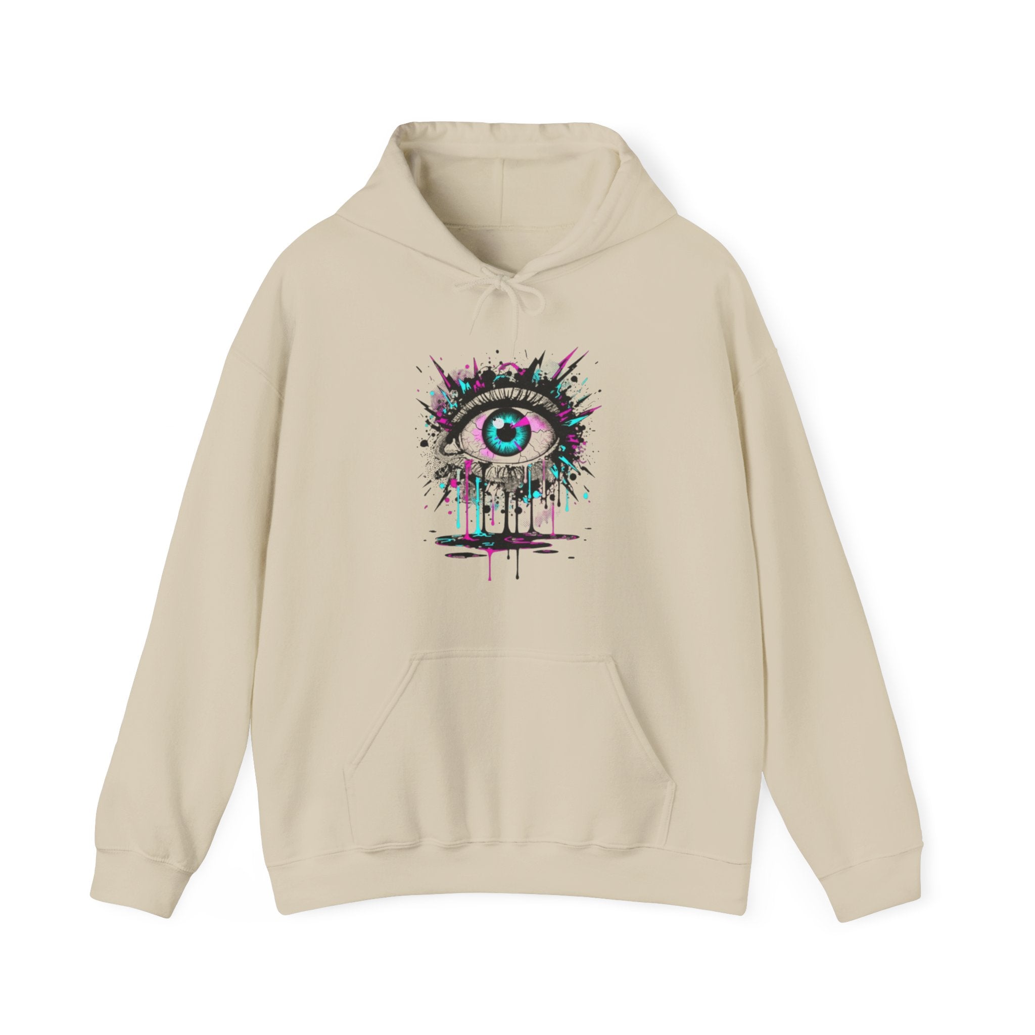Hoodie — Artistic Dripping Eye Graphic Pullover