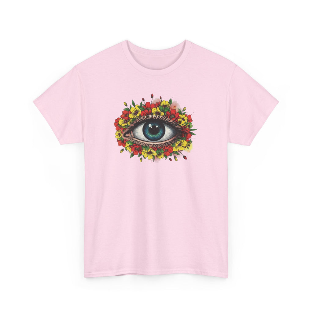 Mystic Floral Eye T-Shirt — Botanical All-Seeing Eye Graphic Tee