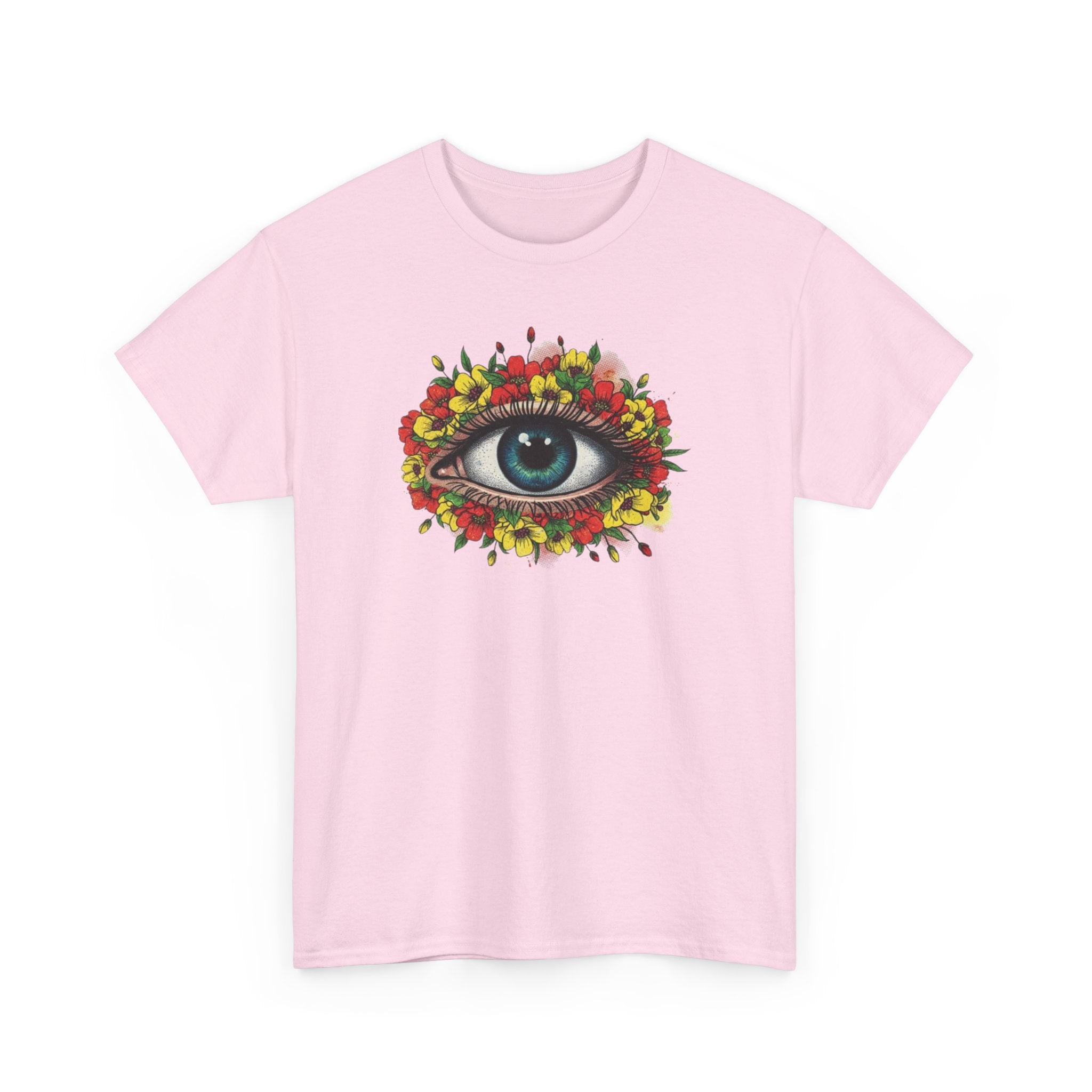 Mystic Floral Eye T-Shirt — Botanical All-Seeing Eye Graphic Tee