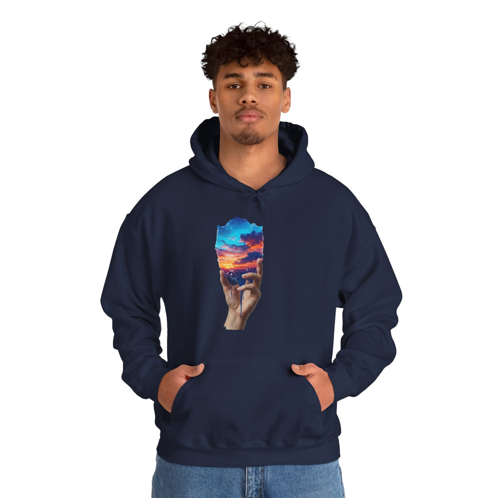 Hoodie — Hand Holding Sunset Sky Art Graphic Pullover