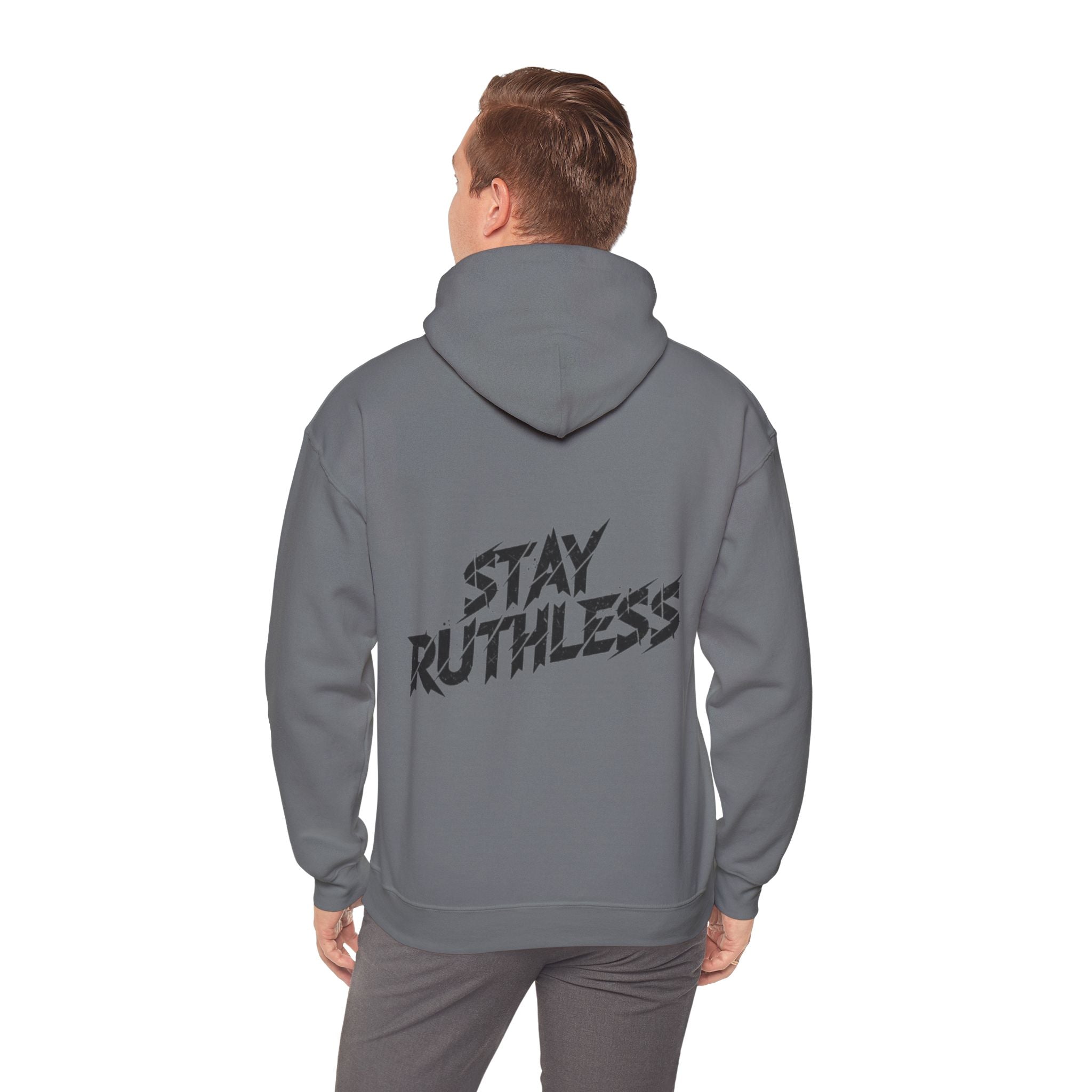Stay Ruthless Hoodie — OBOROX Graphic Pullover, Bold Streetwear