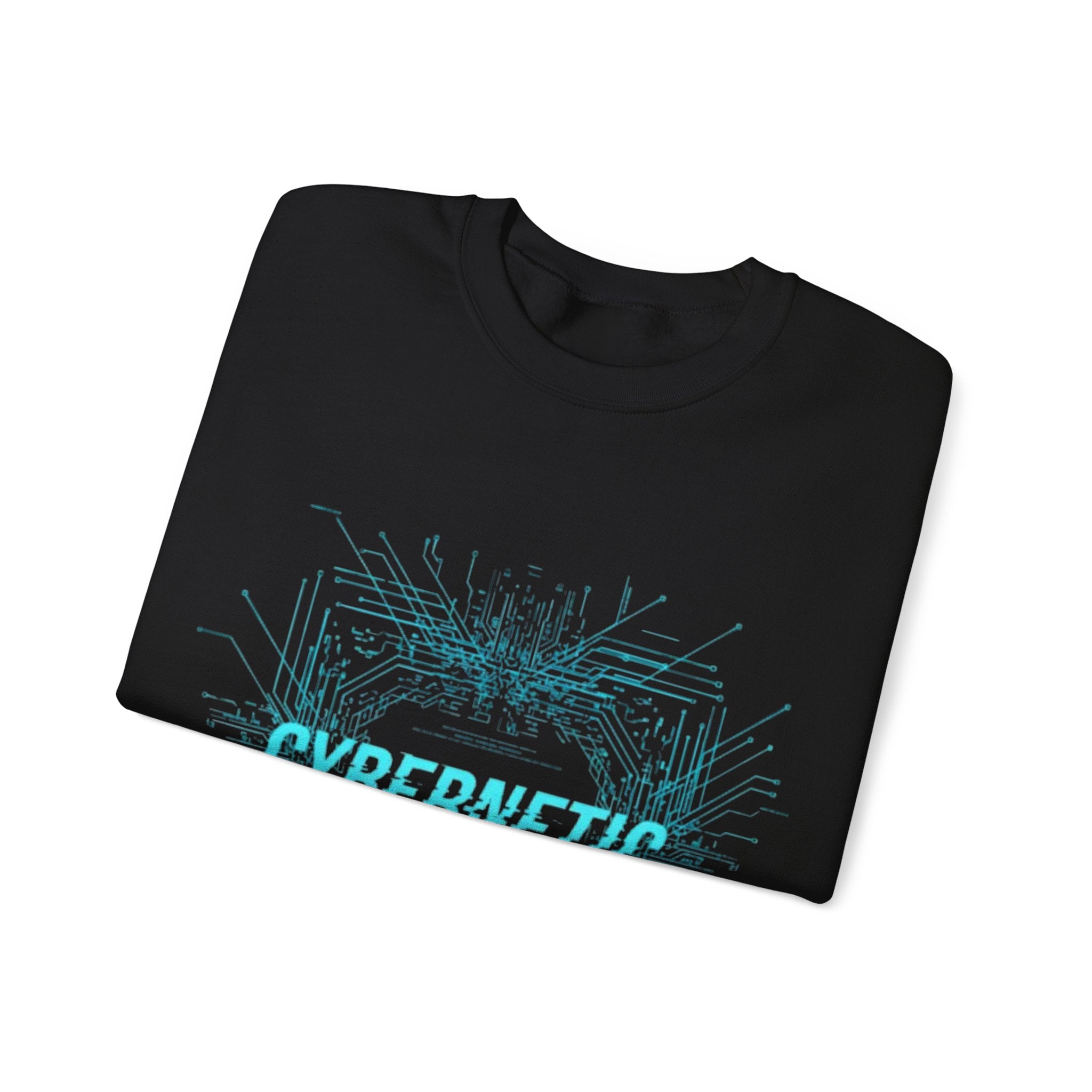Cybernetic Future Crewneck Sweatshirt – Futuristic Tech Graphic Pullover