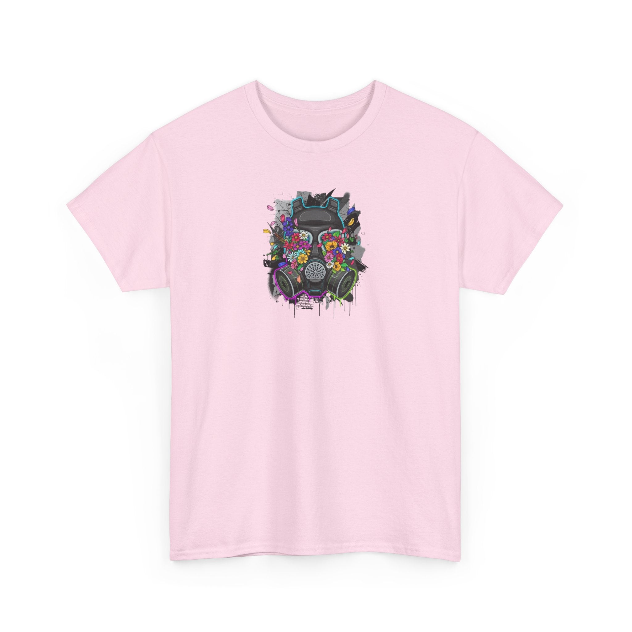 Streetwear Tee — Neon Skull Floral Graphic