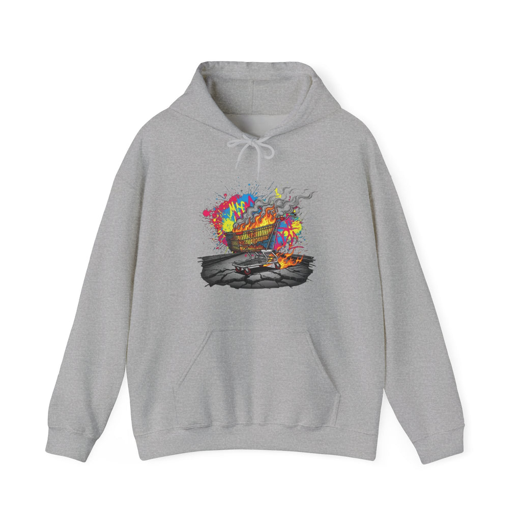 Hoodie — Colorful Campfire Skull Graphic Pullover