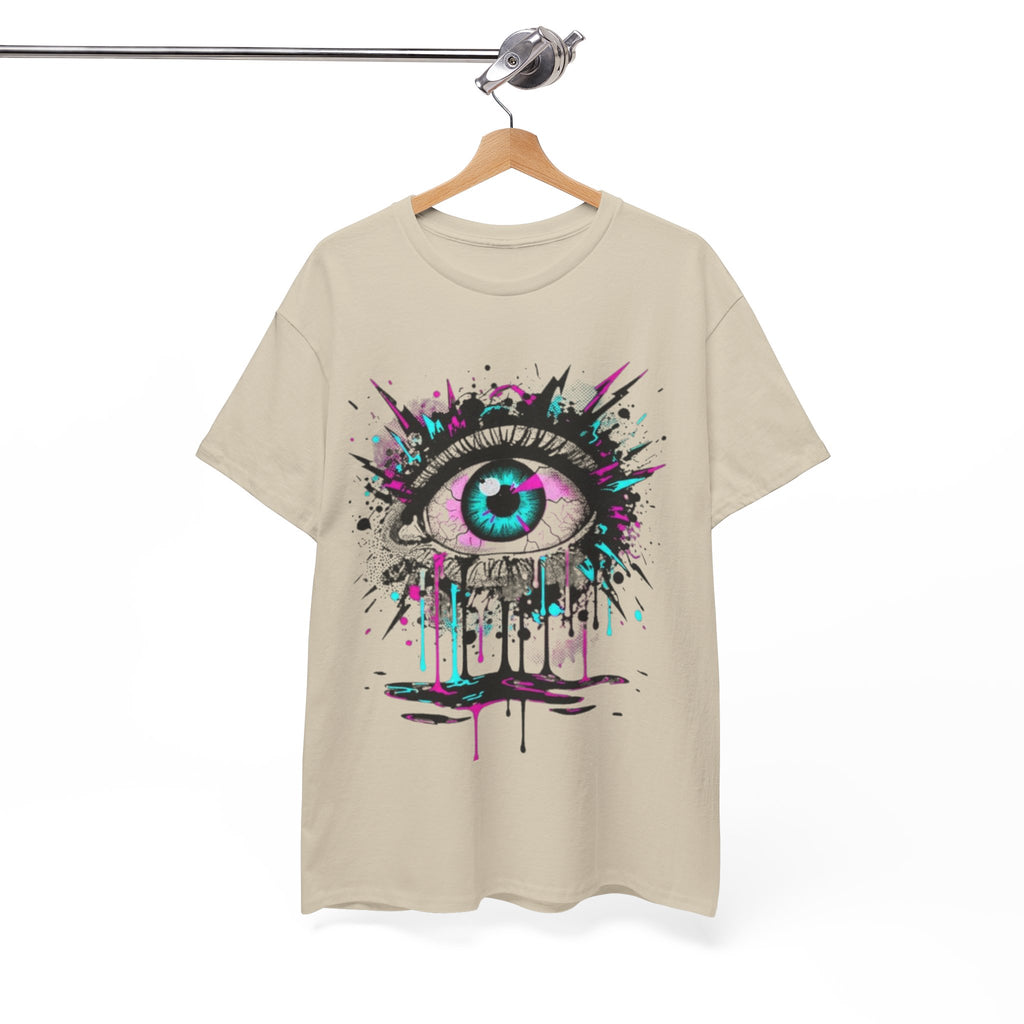 Graphic Tee — Neon Dripping Eye Art T-Shirt